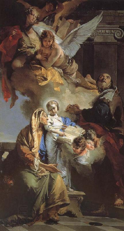Giovanni Battista Tiepolo Our Lady of the education China oil painting art